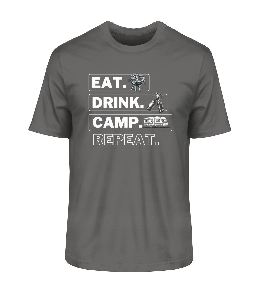 Camping Kreislauf - Herren Organic Shirt - Wohnwagen - LazyDonkeyDesign