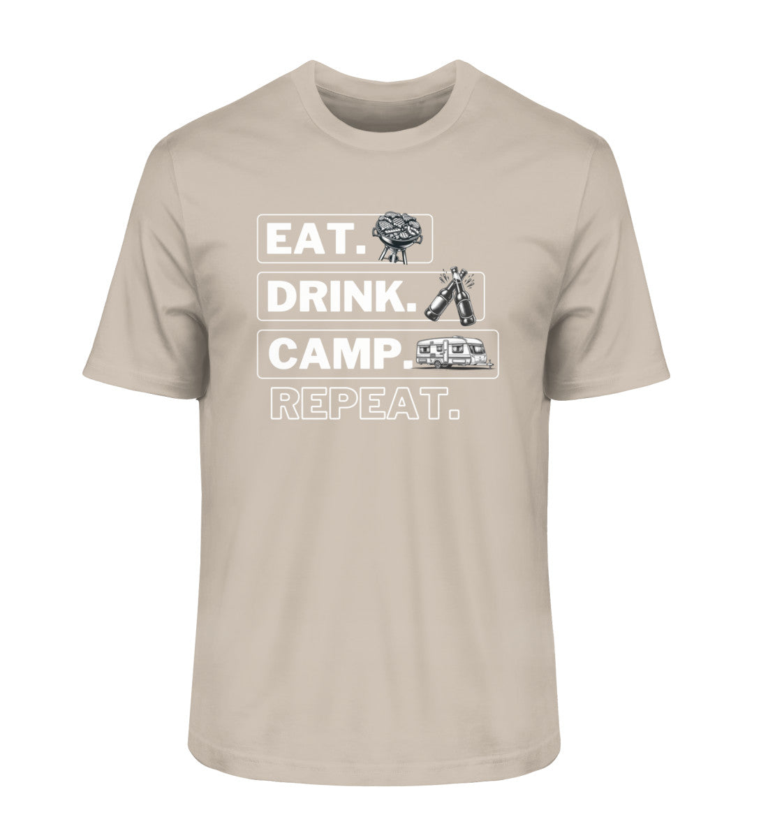 Camping Kreislauf - Herren Organic Shirt - Wohnwagen - LazyDonkeyDesign