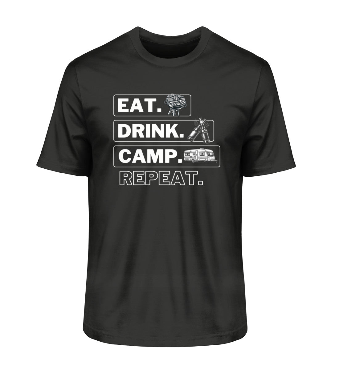 Camping Kreislauf - Herren Organic Shirt - Wohnwagen - LazyDonkeyDesign