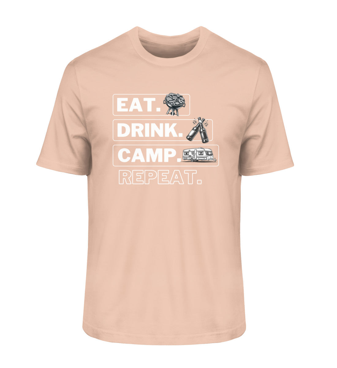 Camping Kreislauf - Herren Organic Shirt - Wohnwagen - LazyDonkeyDesign