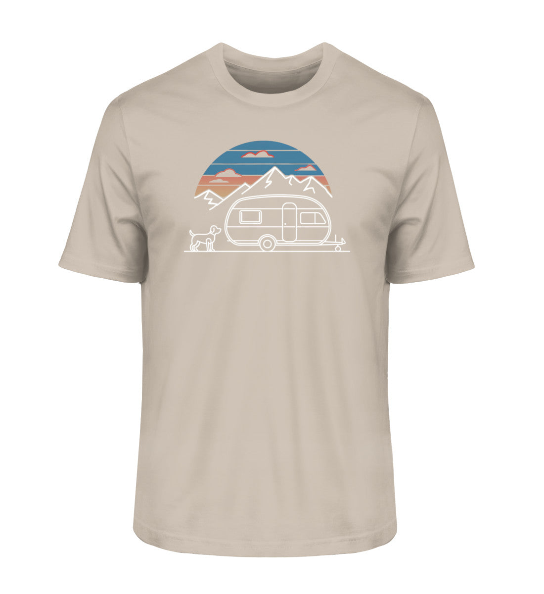 Wohnwagen mit Hund - Herren Organic Shirt - LazyDonkeyDesign