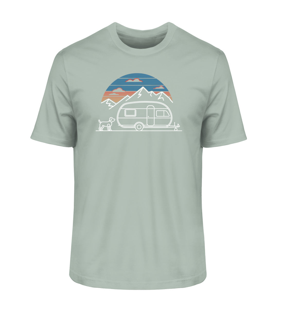 Wohnwagen mit Hund - Herren Organic Shirt - LazyDonkeyDesign
