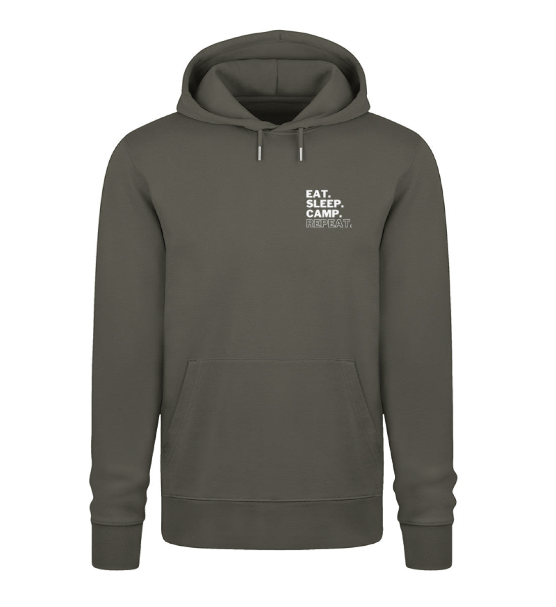 Eat Sleep Camp Repeat - Unisex Organic Hoodie - Stick