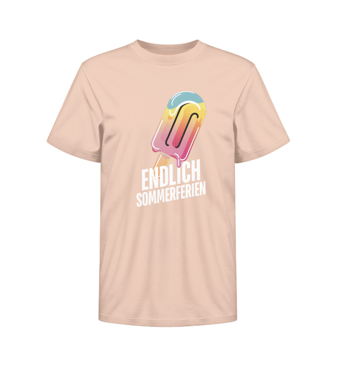 Camping Endlich Sommerferien Kinder Organic T-Shirt in Fraiche Peche