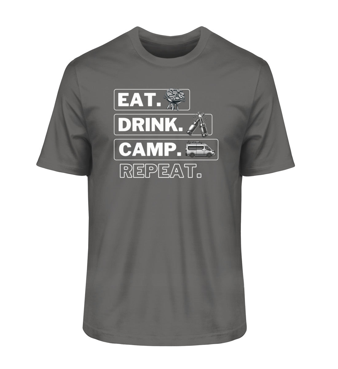 Camping Kreislauf - Herren Organic Shirt - Vanlife - LazyDonkeyDesign