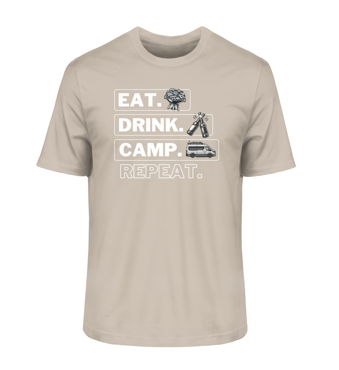 Camping Kreislauf - Herren Organic Shirt - Vanlife - LazyDonkeyDesign