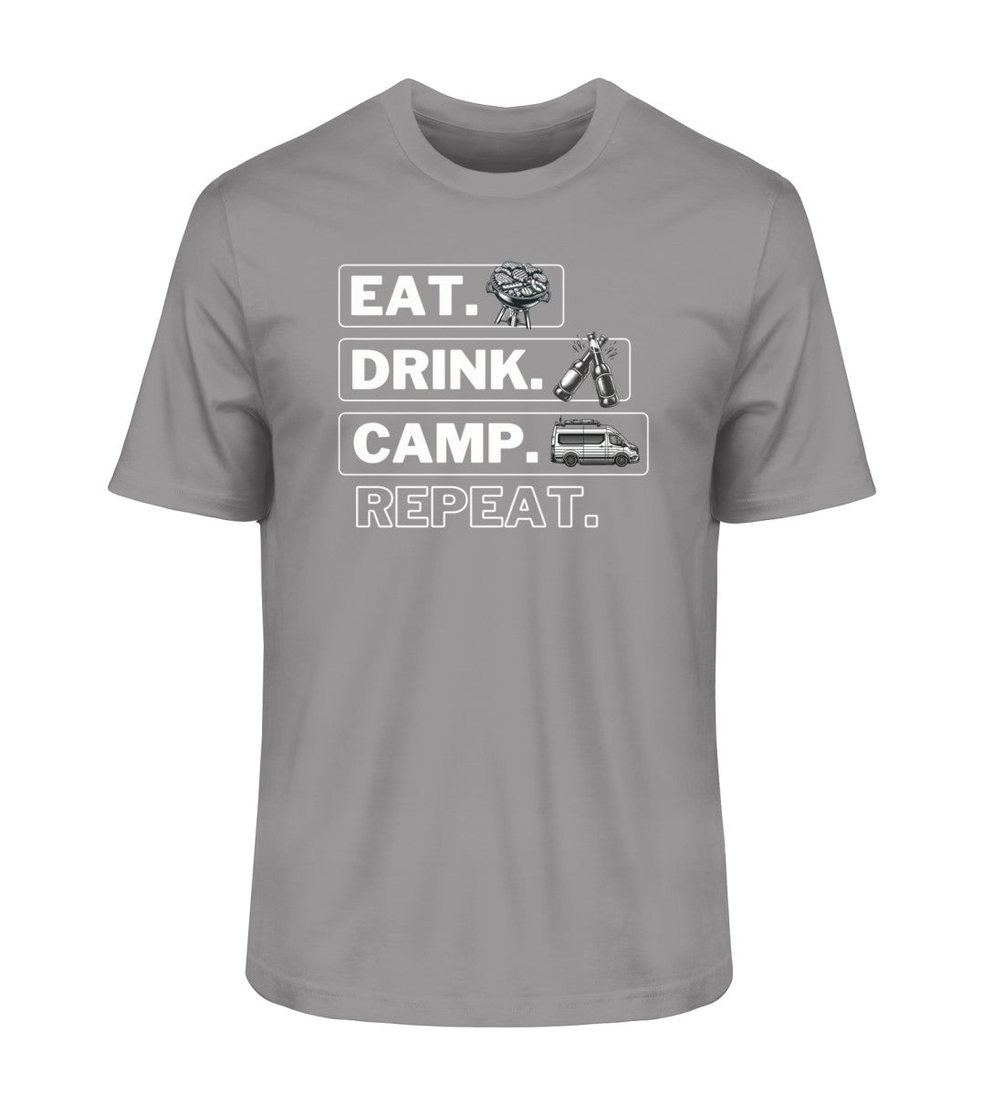 Camping Kreislauf - Herren Organic Shirt - Vanlife - LazyDonkeyDesign