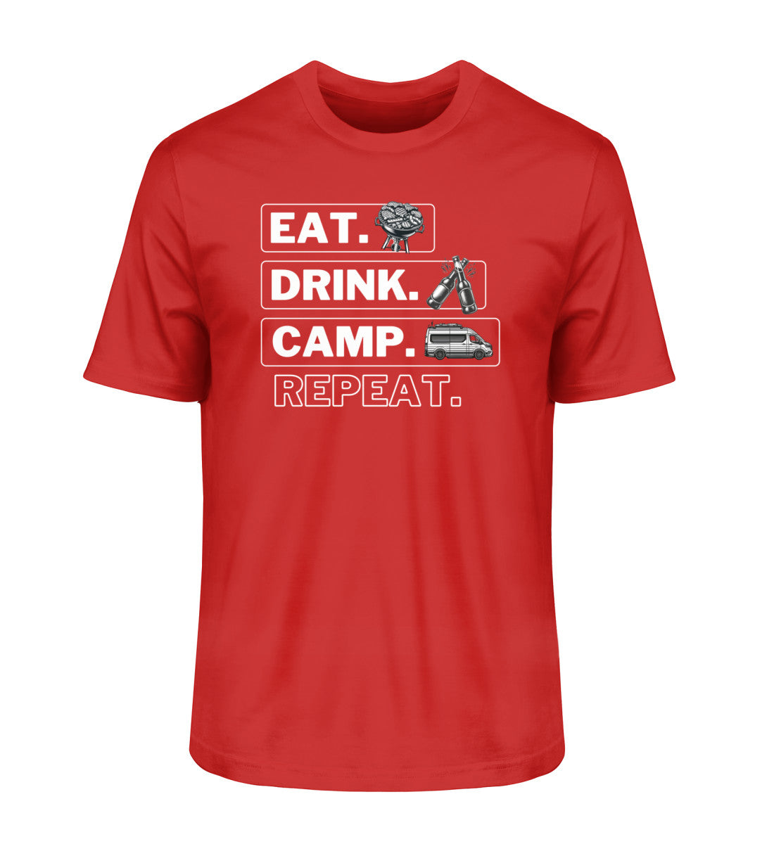Camping Kreislauf - Herren Organic Shirt - Vanlife - LazyDonkeyDesign