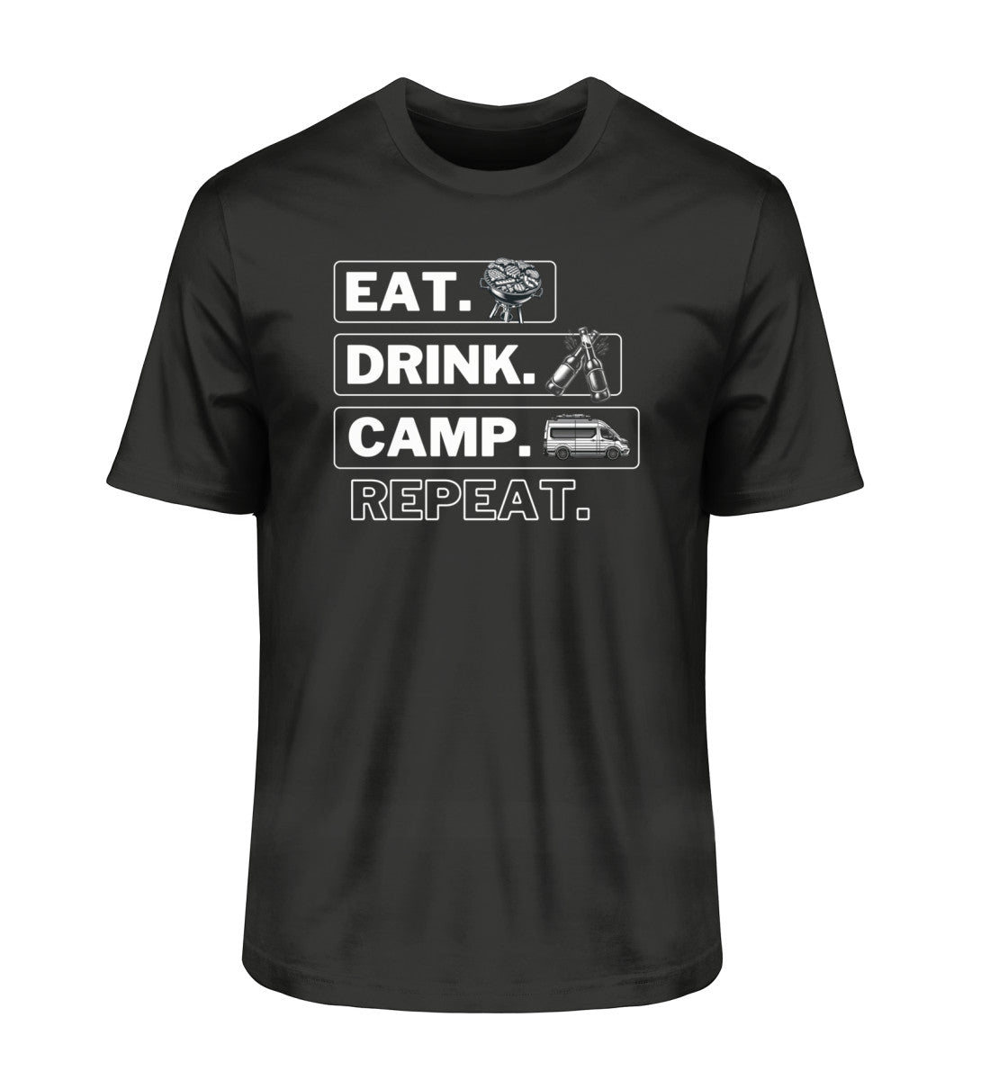 Camping Kreislauf - Herren Organic Shirt - Vanlife - LazyDonkeyDesign