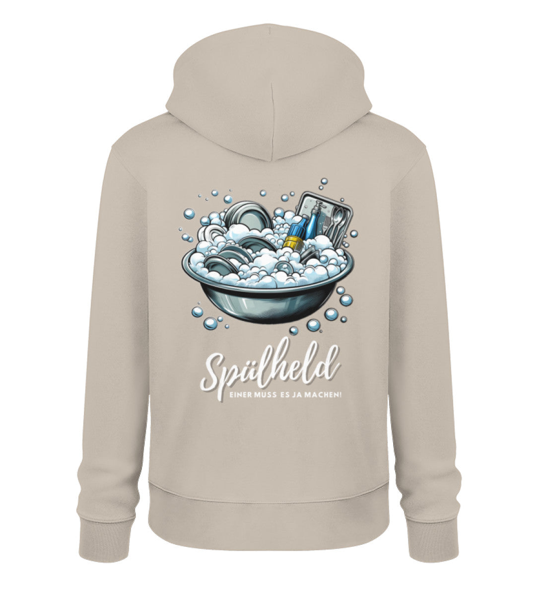 Camping Spülheld Herren Organic Hoodie in Desert Dust