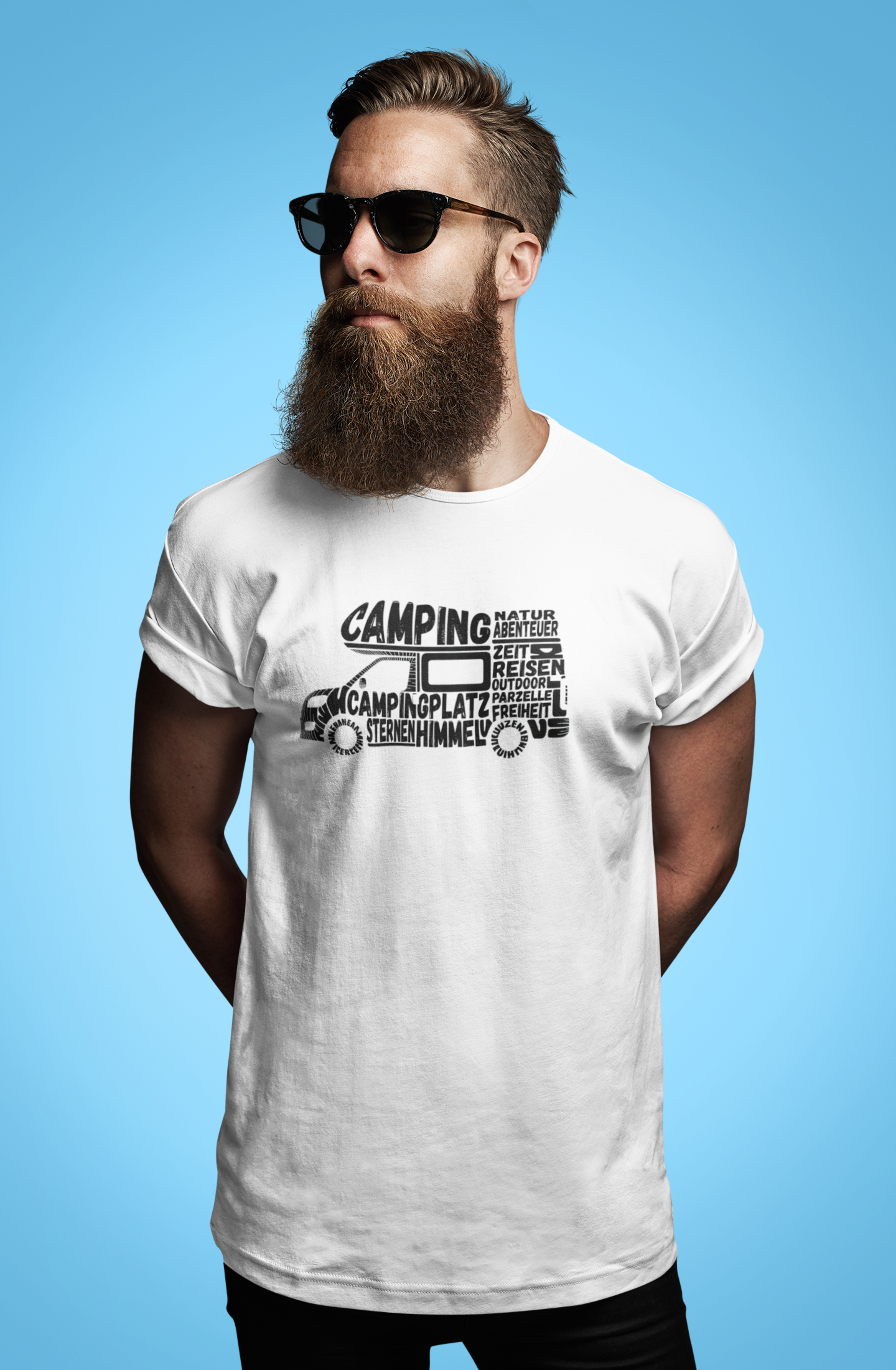 Camping Typografie - Herren Organic T-Shirt