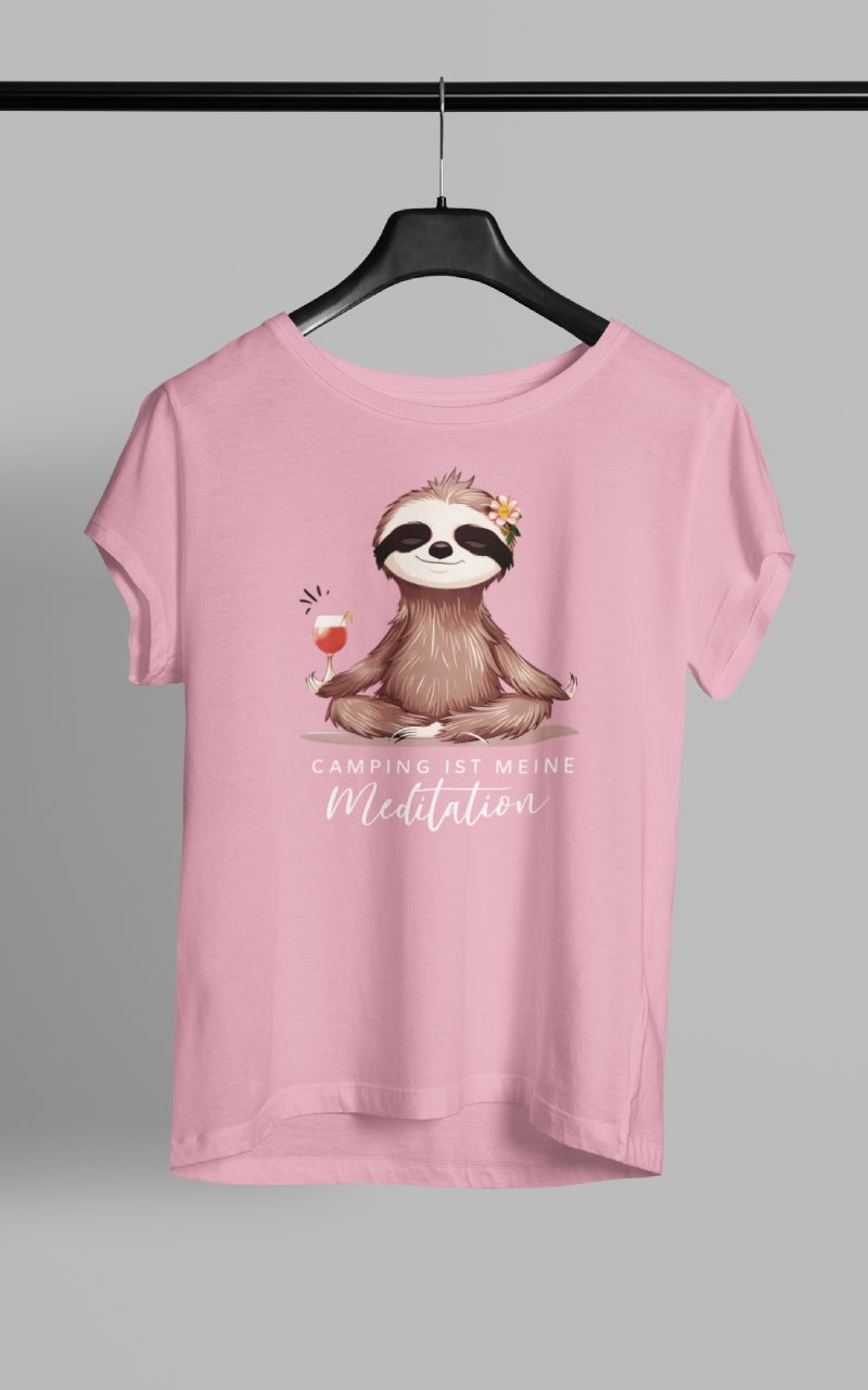 Damen Camping T-Shirt - Camping ist Meditation