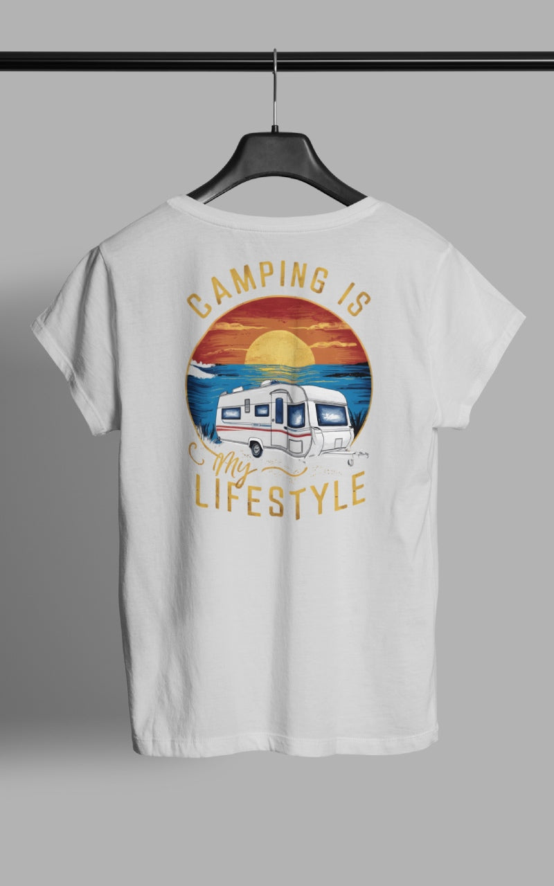 Camping my Lifestyle - Damen Camping T-Shirt