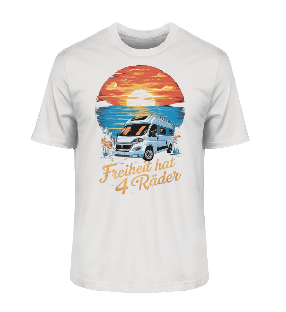 Freiheit hat 4 Räder - Herren Organic Shirt - Vanlife - LazyDonkeyDesign