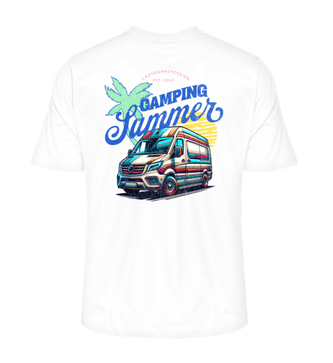 Camping Summer - Herren Organic Shirt - LazyDonkeyDesign