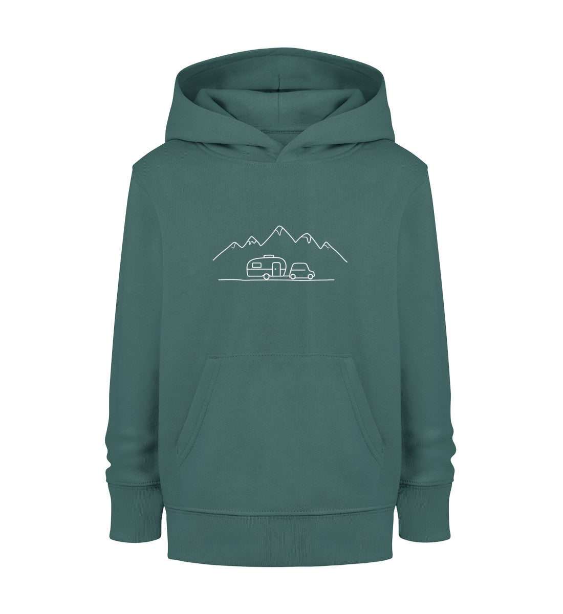 Keep it simple Kinder Organic Hoodie in Glazed Green