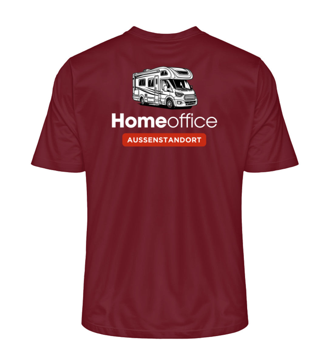 Wohnmobil Homeoffice - Herren Organic Shirt - Rückendruck - LazyDonkeyDesign