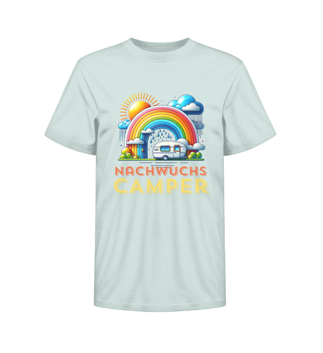 Nachwuchs Camper Kinder Organic T-Shirt in Caribbean Blue