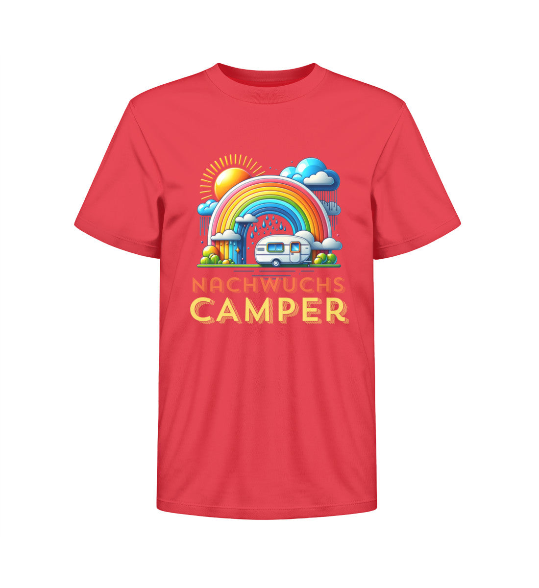 Nachwuchs Camper Kinder Organic T-Shirt in Rot