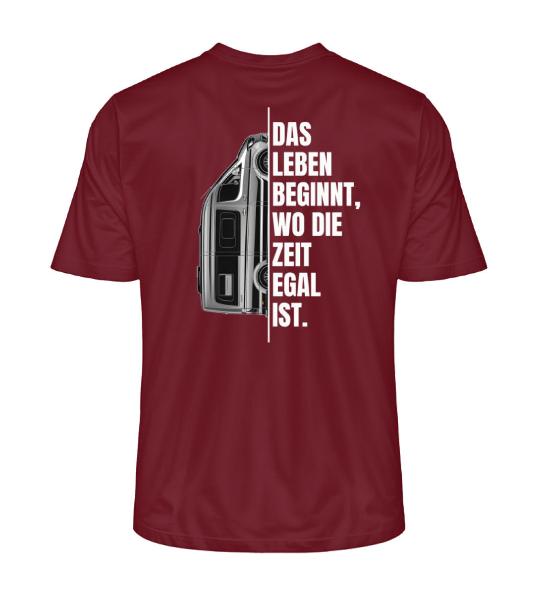 Camping ist Zeitlos - Herren Organic Shirt - Vanlife - Rückenmotiv - LazyDonkeyDesign