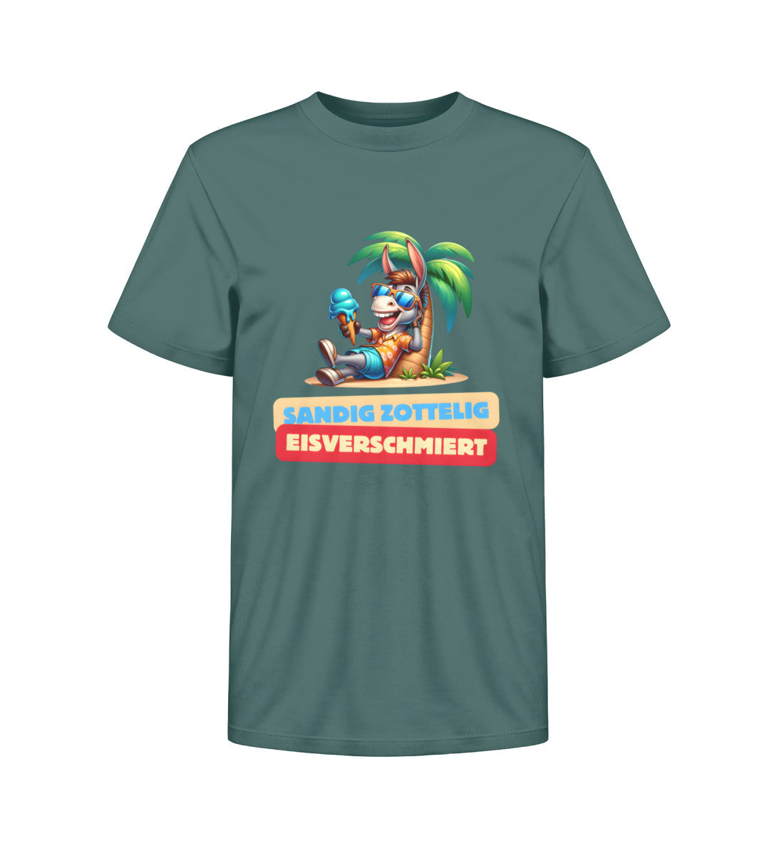 Sandig Zottelig Eisverschmiert Kinder Organic T-Shirt in Glazed Green