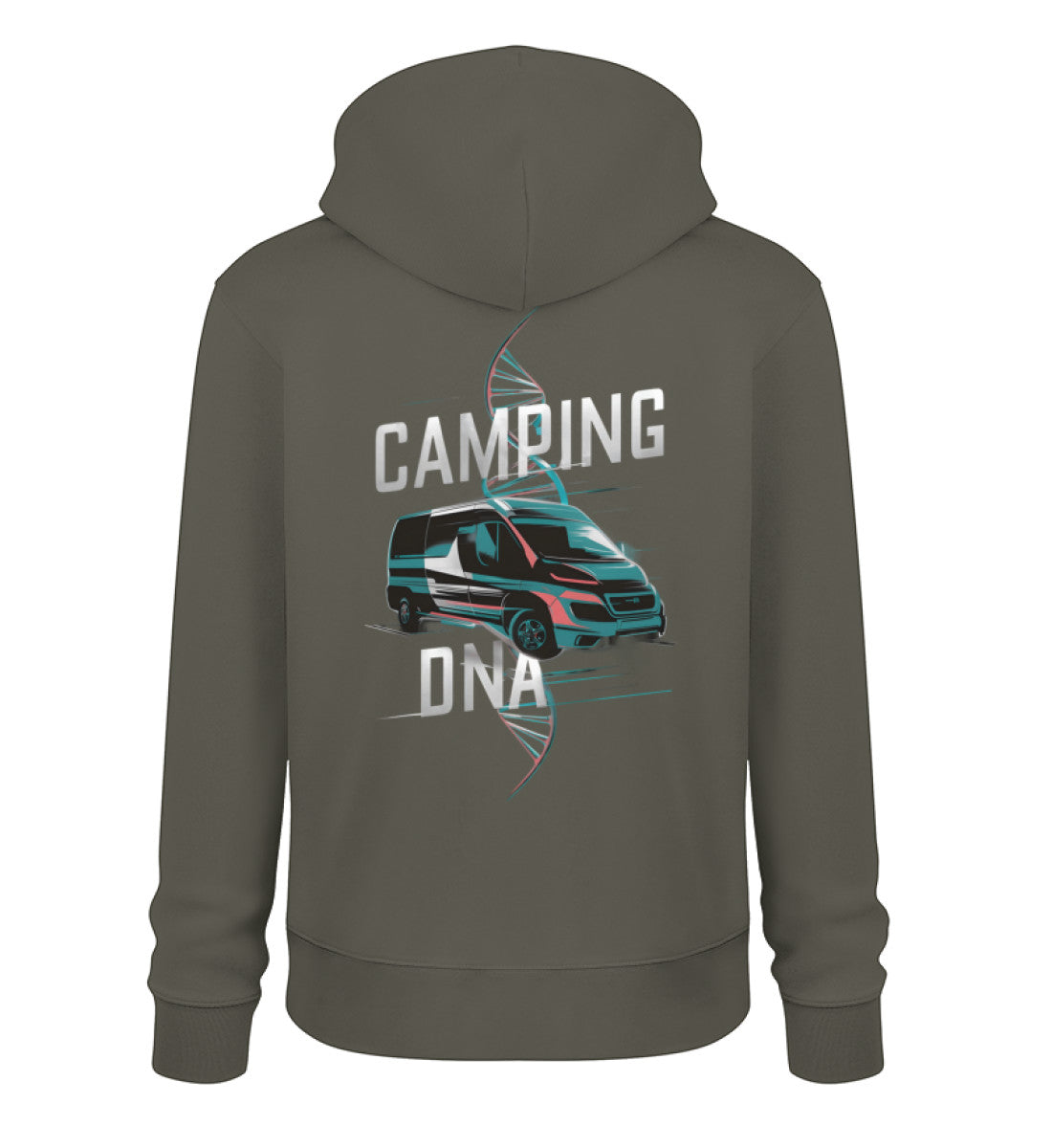 Vanlife Camping DNA - Herren Organic Hoodie - LazyDonkeyDesign