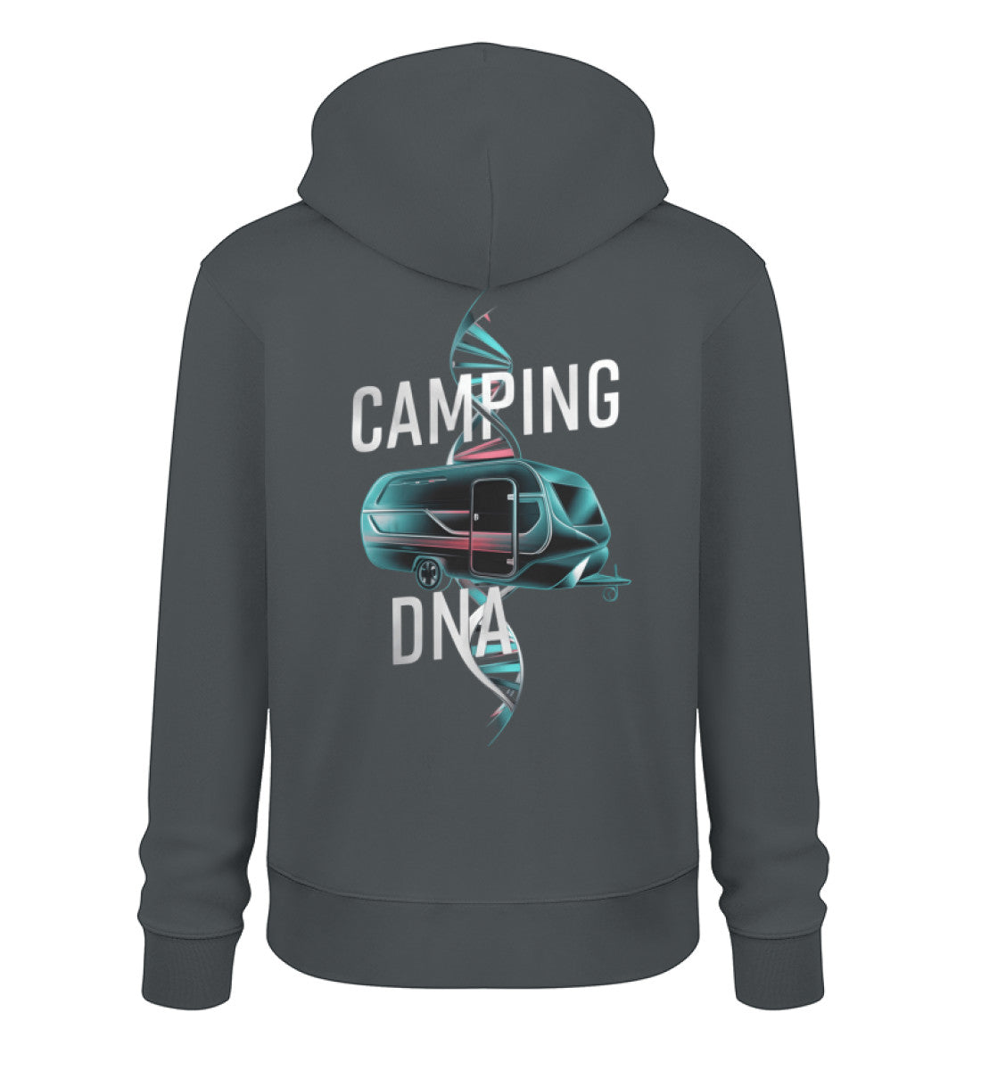 Wohnwagen Camping DNA Hoodie für Herren in India Ink Grey