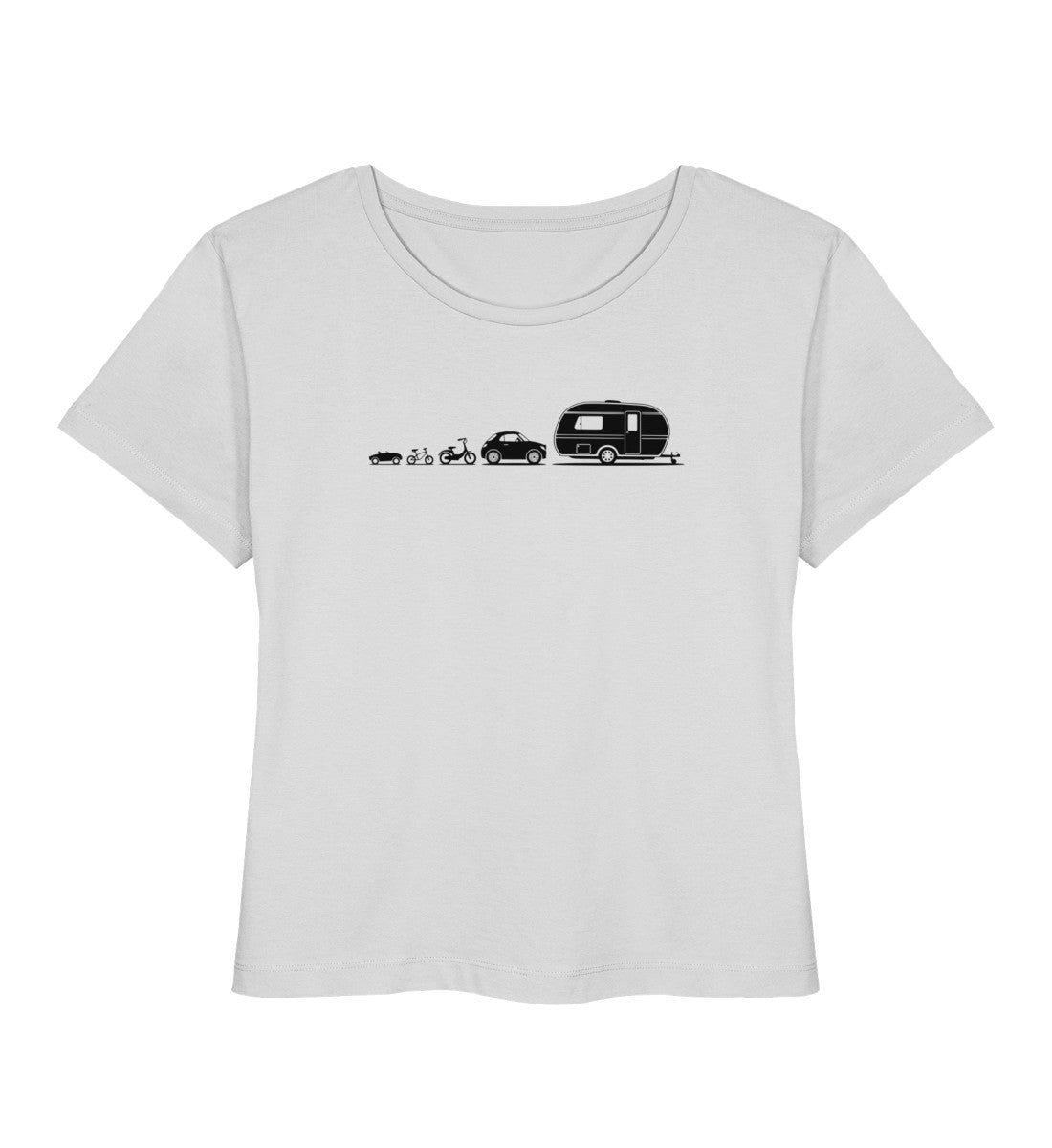 Evolution Wohnwagen - Damen Organic T-Shirt - LazyDonkeyDesign