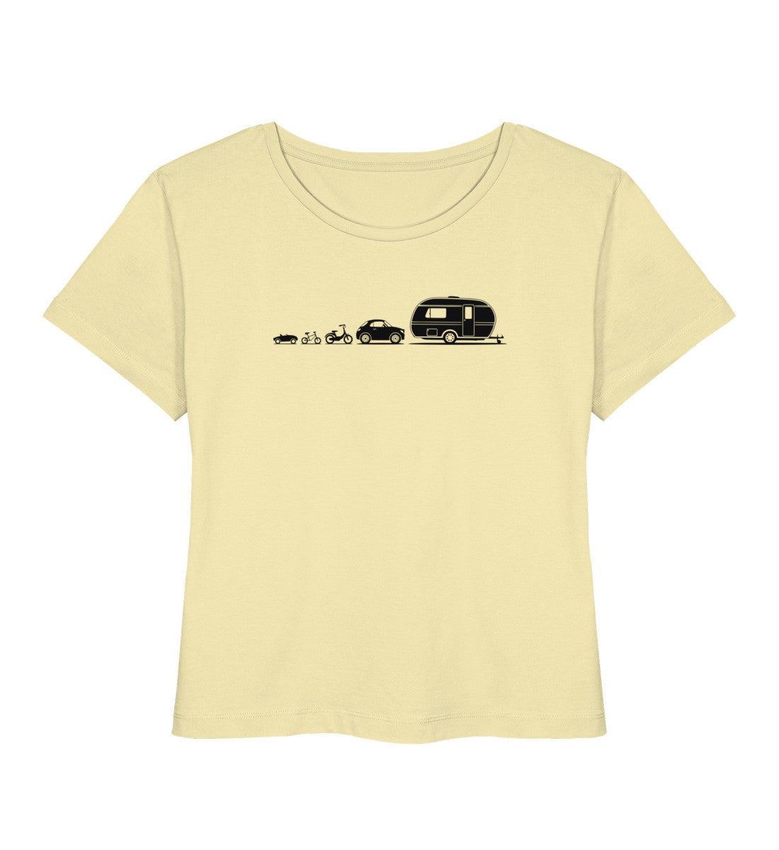 Evolution Wohnwagen - Damen Organic T-Shirt - LazyDonkeyDesign