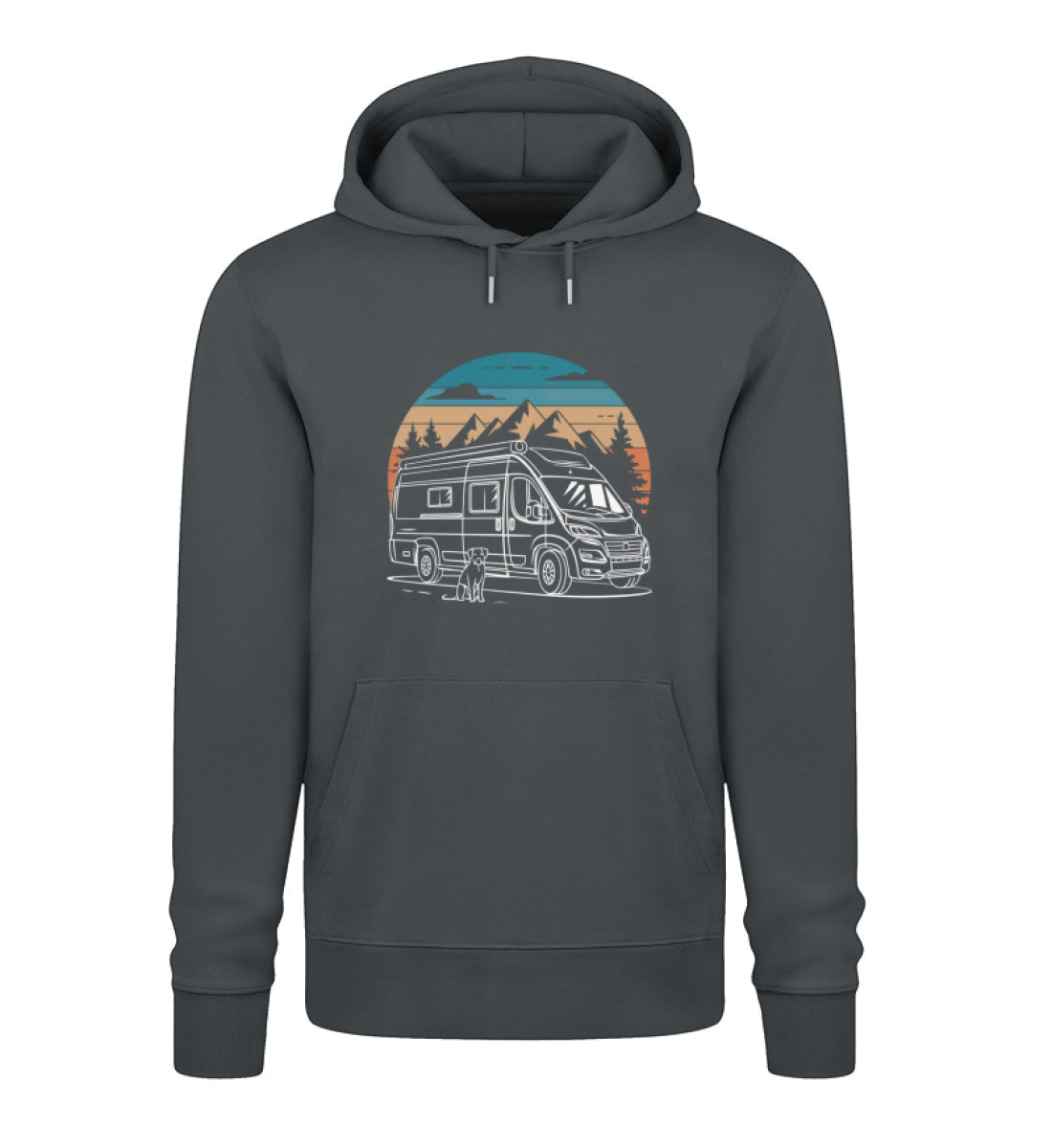 Vanlife mit Hund - Herren Organic Hoodie - LazyDonkeyDesign
