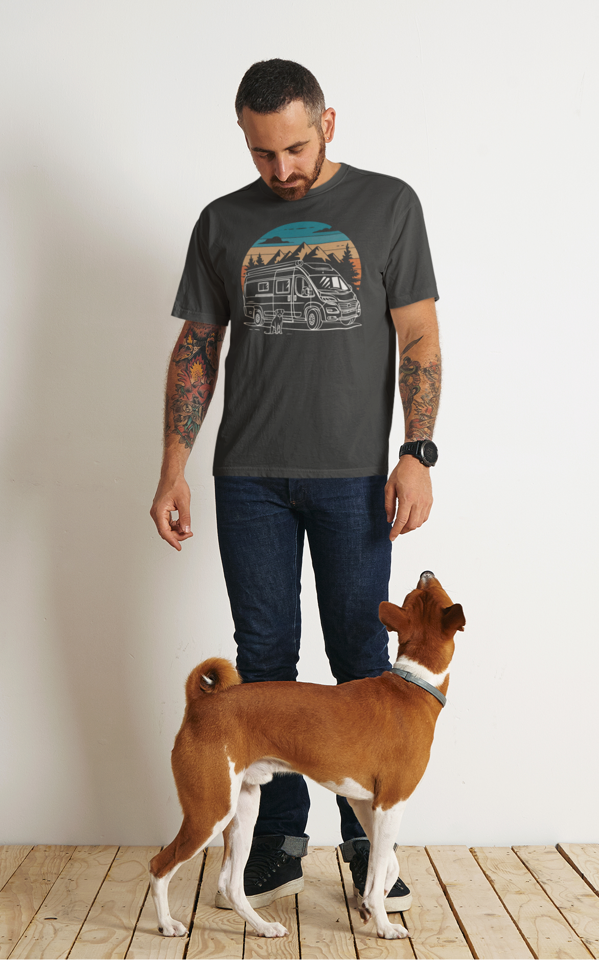 Vanlife mit Hund - Herren Organic Shirt