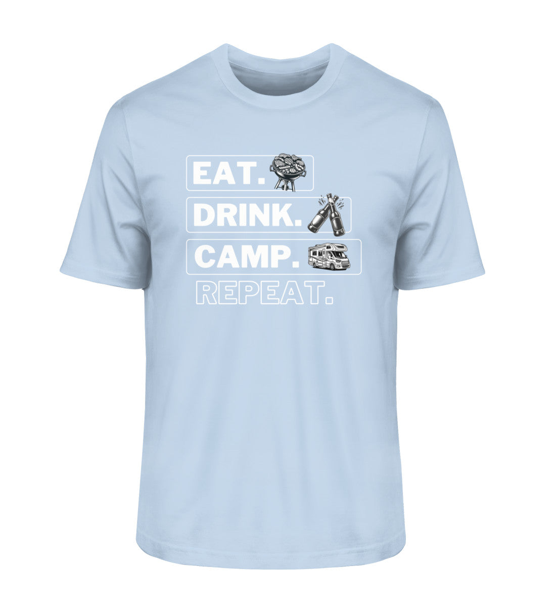 Camping Kreislauf - Herren Organic Shirt - Wohnmobil - LazyDonkeyDesign