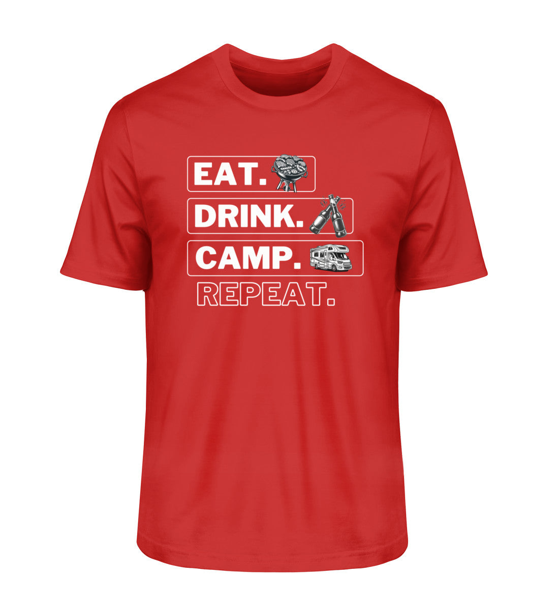 Camping Kreislauf - Herren Organic Shirt - Wohnmobil - LazyDonkeyDesign