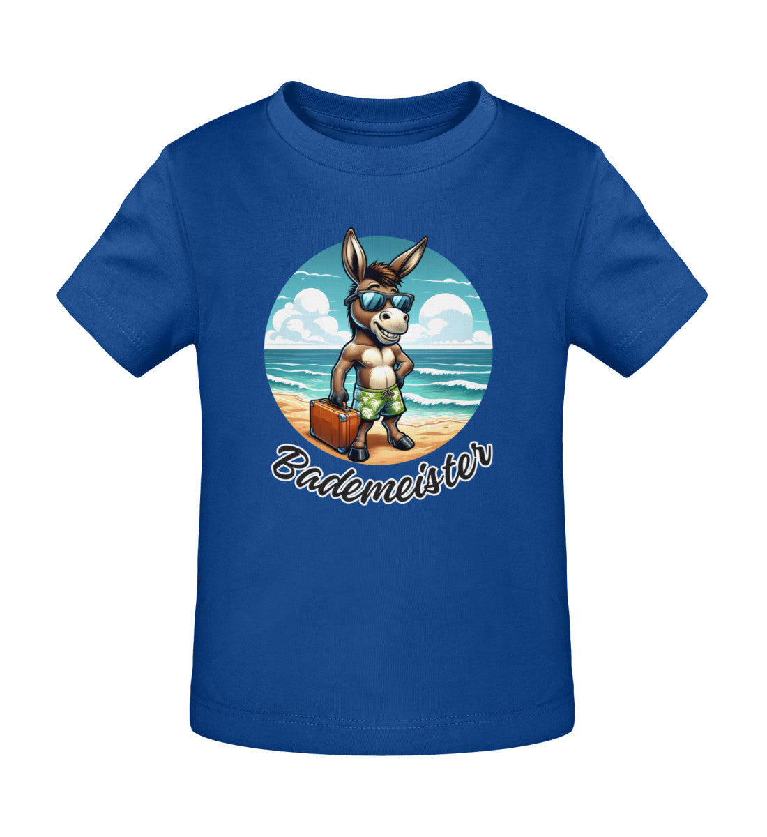 Bademeister T-Shirt für Babys in Majorelle Blue