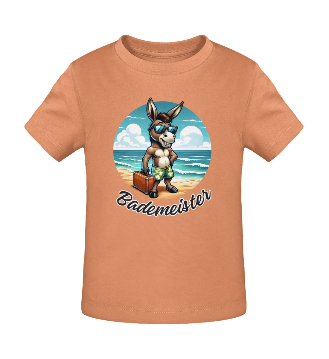 Bademeister T-Shirt für Babys in Volcano Stone