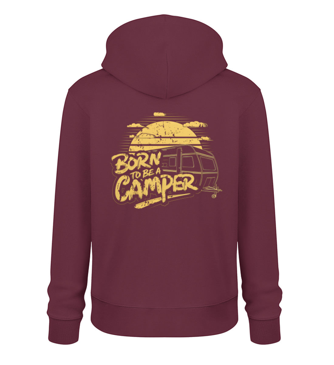 Born to be a Camper Herren hoodie in der Farbe Burgundy