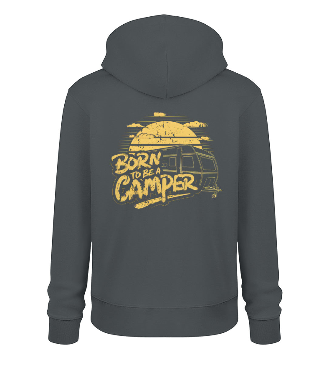 Born to be a Camper Herren hoodie in der Farbe India Ink Grey