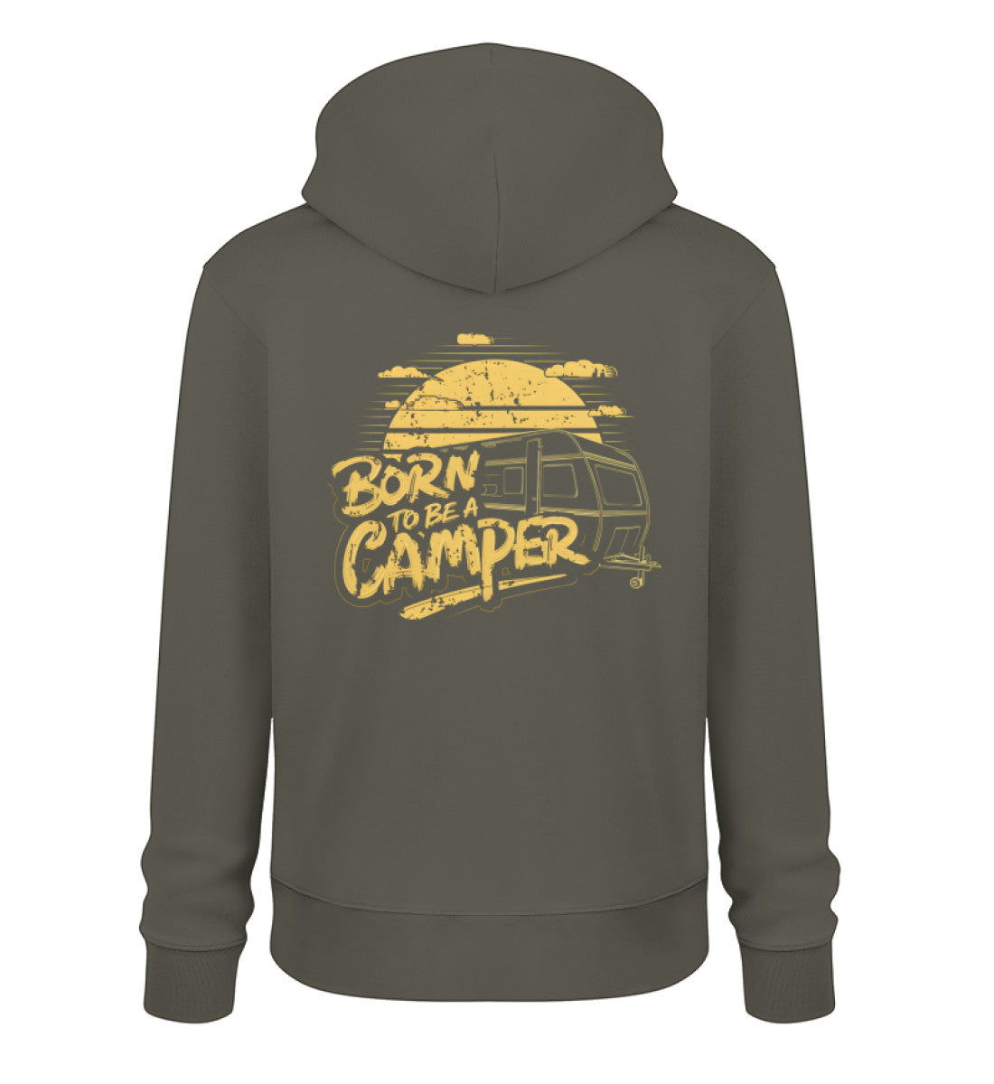 Born to be a Camper Herren hoodie in der Farbe Khaki