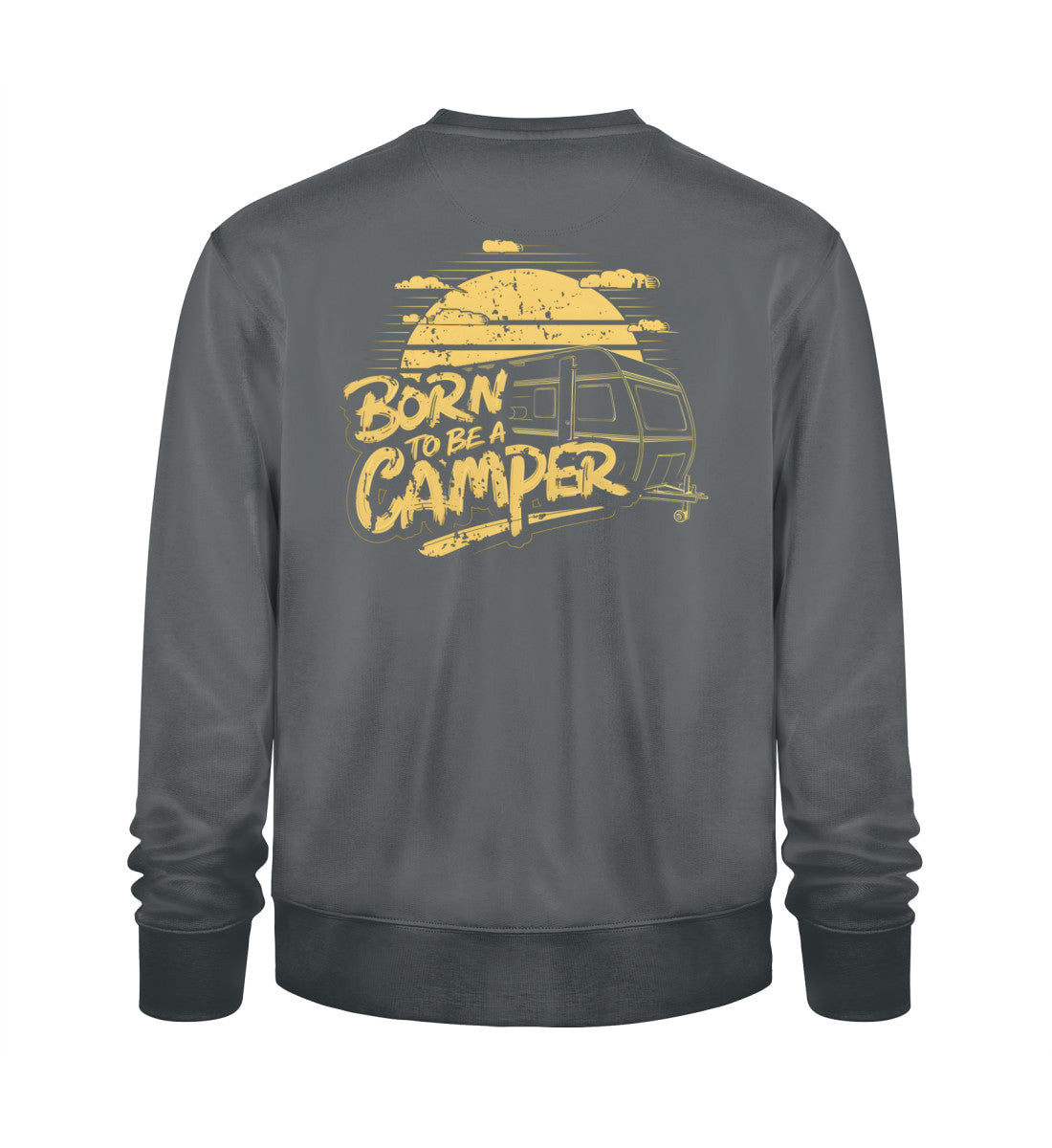 Born to be a Camper Herren Sweatshirt in der Farbe India Ink Grey