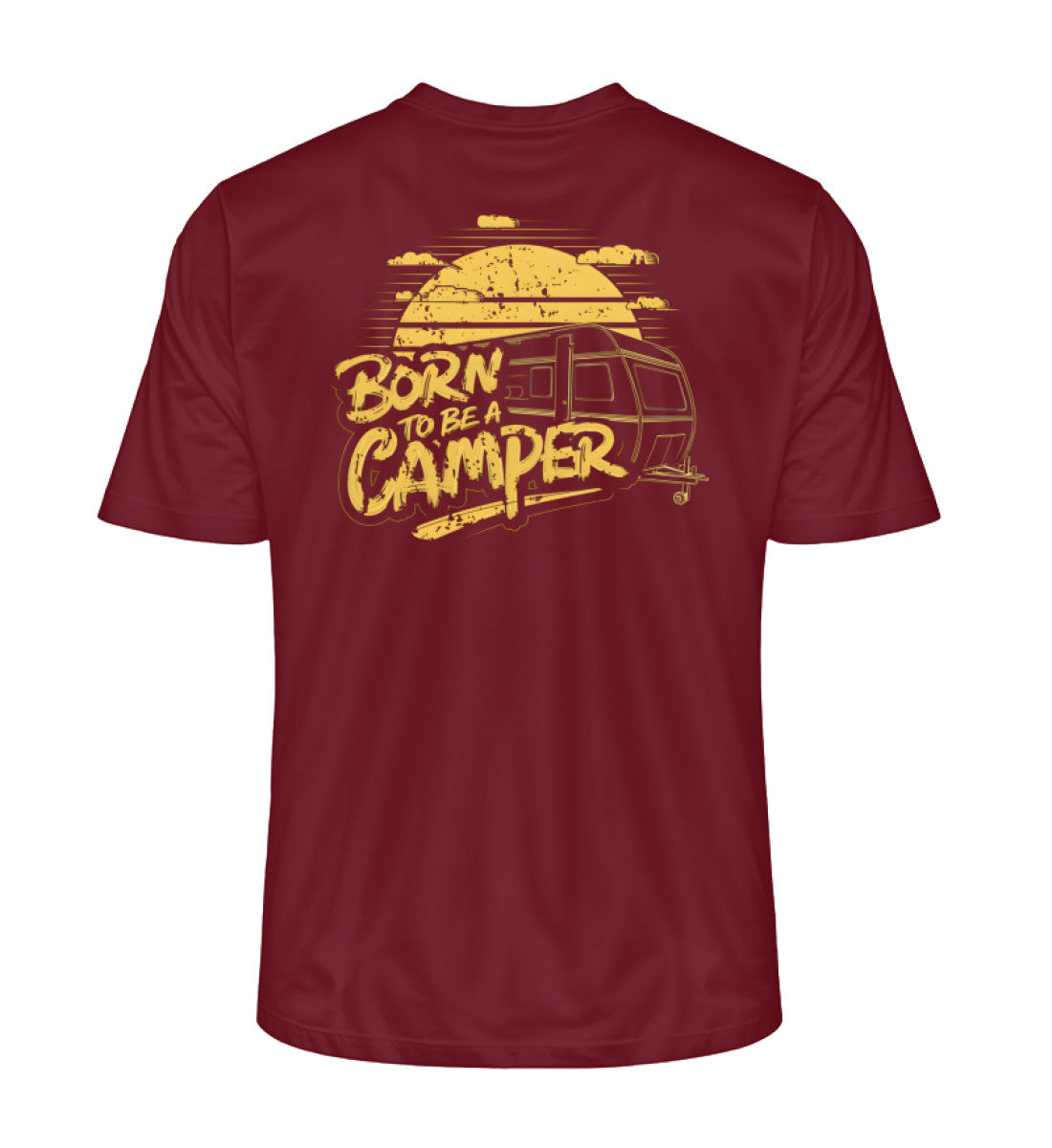 Born to be a Camper Herren T-Shirt in der Farbe Burgundy