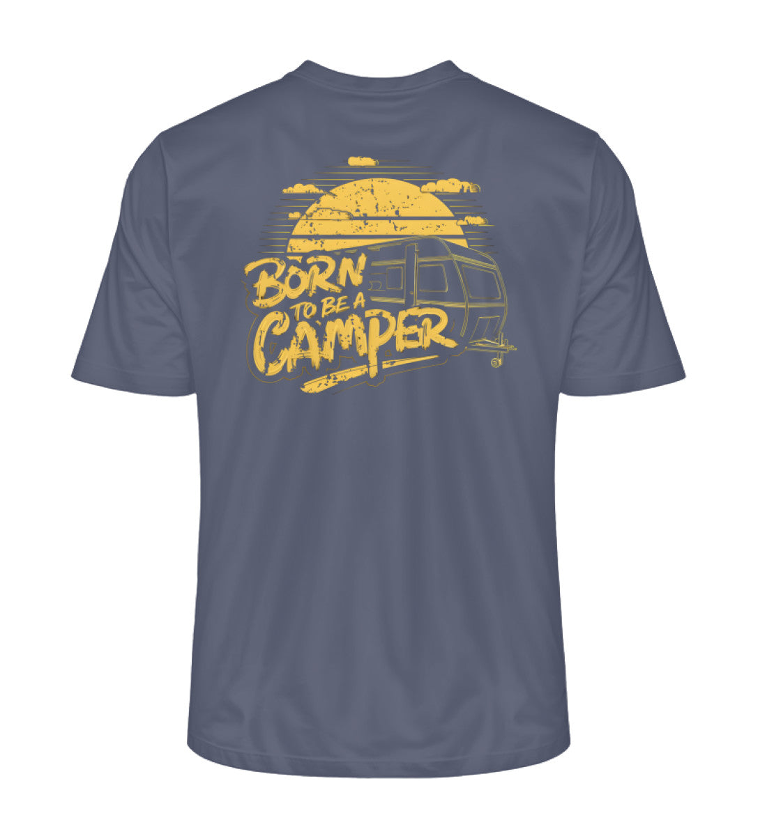 Born to be a Camper Herren T-Shirt in der Farbe Dark Heather Blue