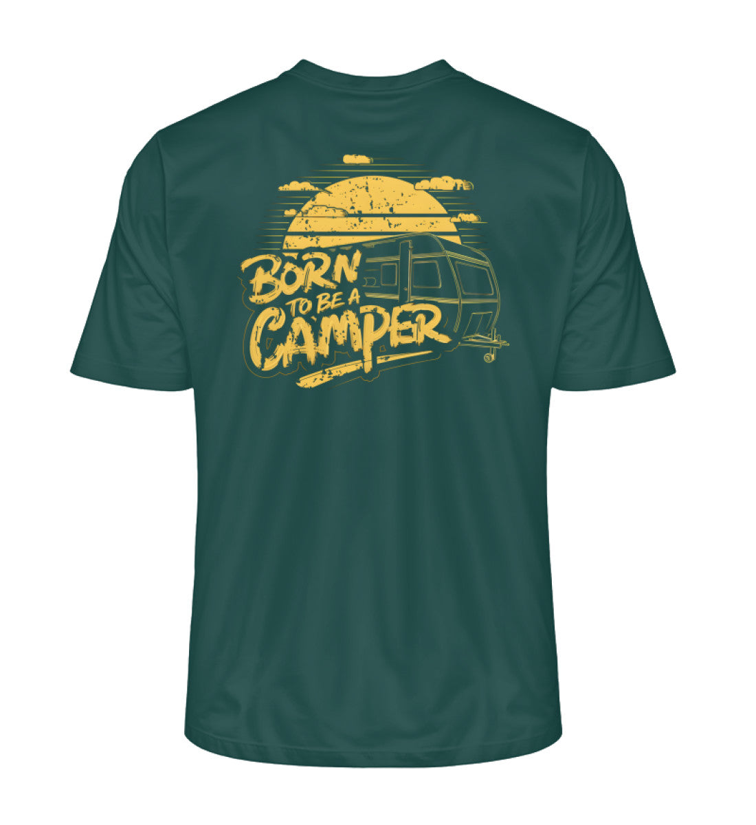 Born to be a Camper Herren T-Shirt in der Farbe Glazed Green