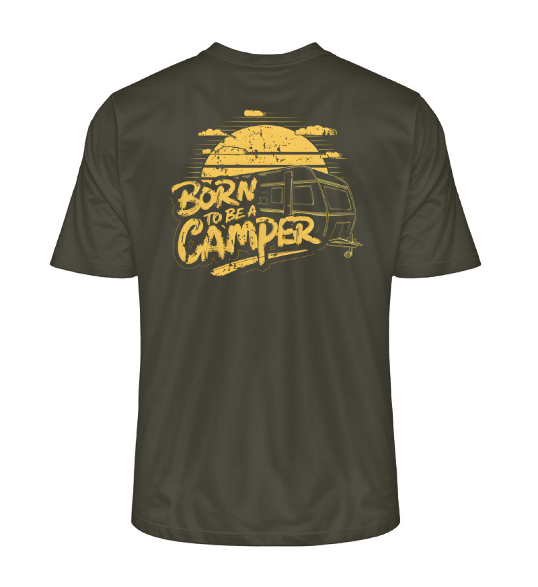 Born to be a Camper Herren T-Shirt in der Farbe Khaki