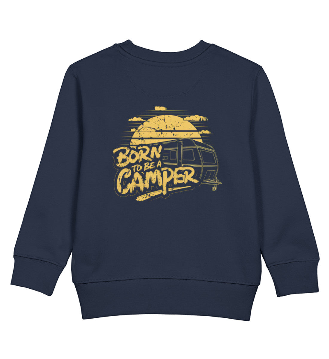 Born to be a Camper Kinder Sweatshirt in der Farbe French Navy