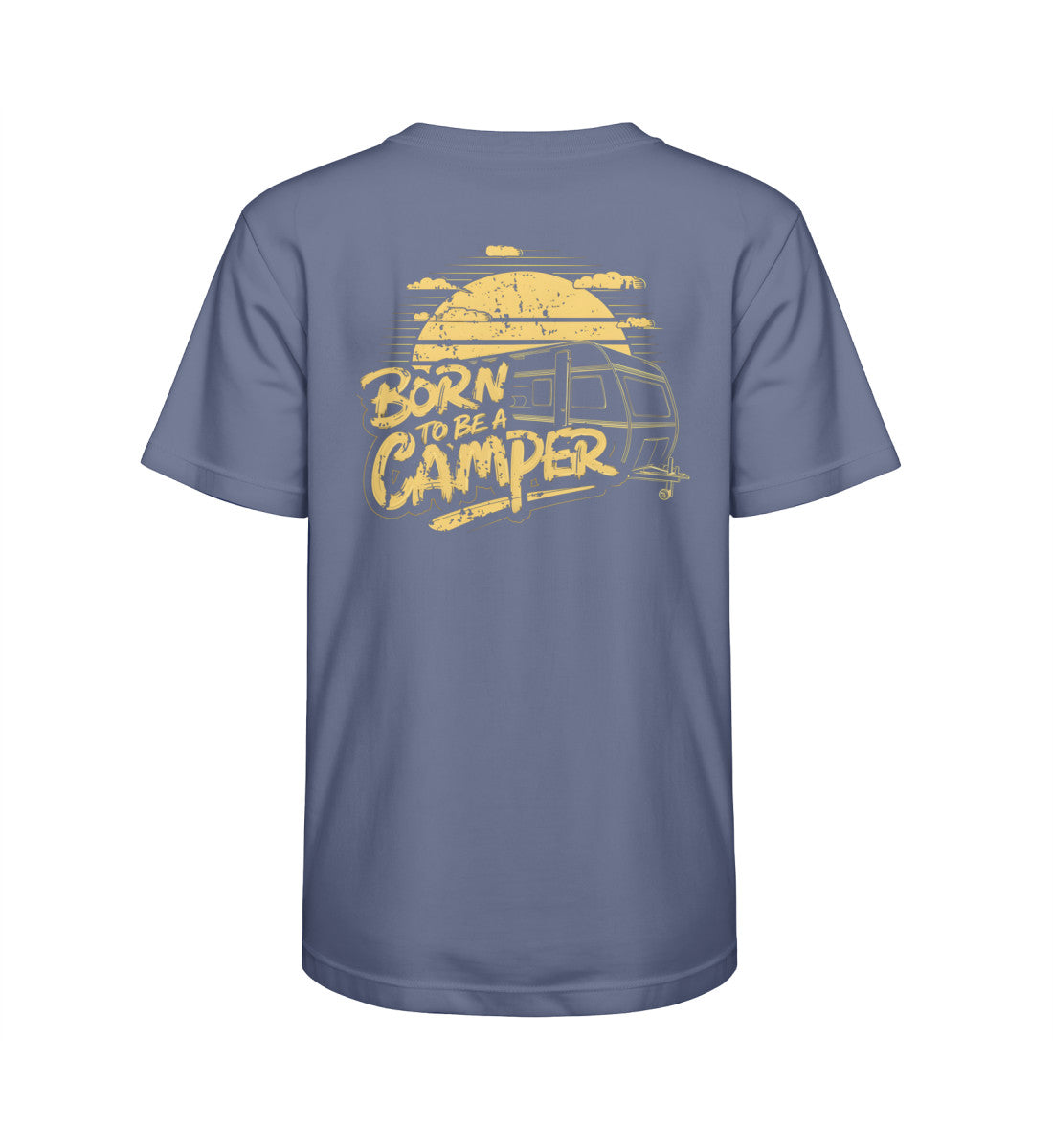 Born to be a Camper Kinder T-Shirt in der Farbe French Navy