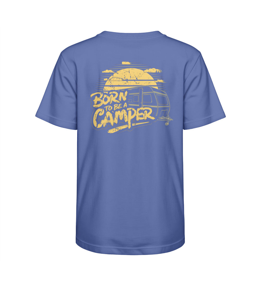 Born to be a Camper Kinder T-Shirt in der Farbe Royal Blue