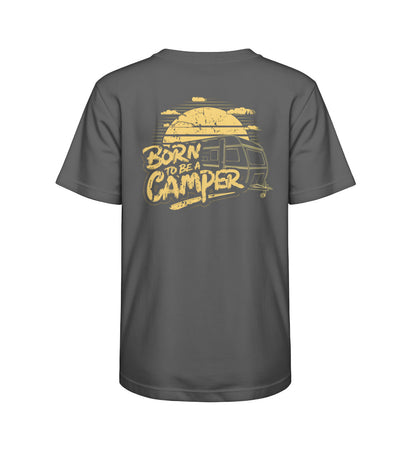 Born to be a Camper Kinder T-Shirt in der Farbe Schwarz