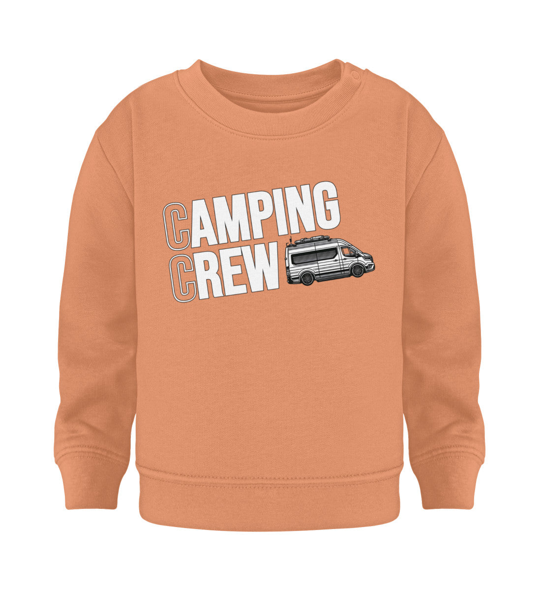 Camping Crew Baby Organic Vanlife Sweatshirt in Volcano Stone