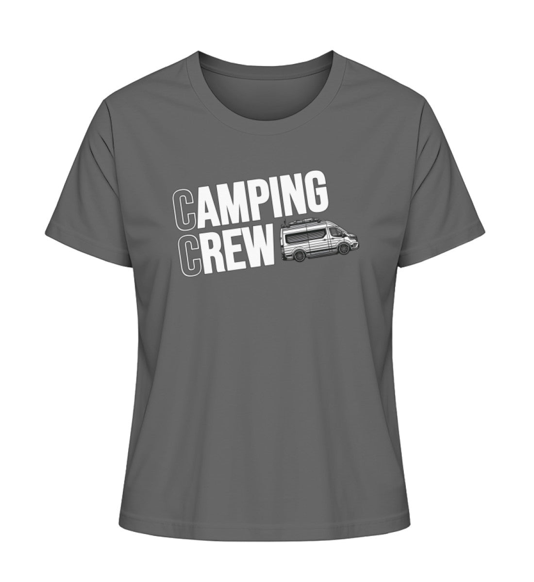 Camping Crew Damen Organic Vanlife T-Shirt in Anthracite