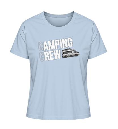 Camping Crew Damen Organic Vanlife T-Shirt in Blue Soul